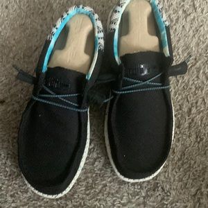 NWT black, white and blue hey dudes